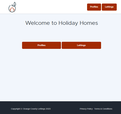 home page