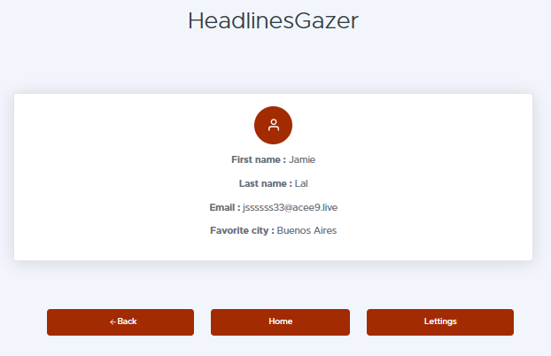 home page